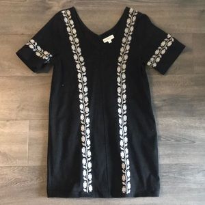 Black and White Short Sleeved Dress